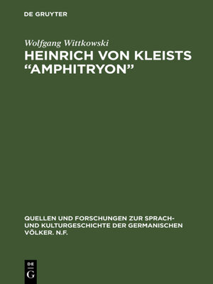 cover image of Heinrich von Kleists "Amphitryon"